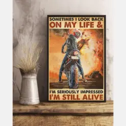 Motorcycle Canvas Prints Sometimes I Lock Back On My Life Vintage Wall Art Gifts Vintage Home Wall Decor Canvas