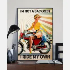 Motorcycle I'M Not A Backrest Canvas Prints Vintage Wall Art Gifts Vintage Home Wall Decor Canvas