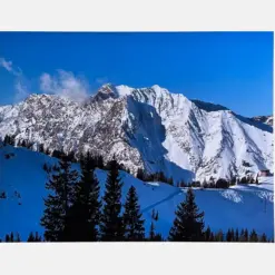 Mount Superior From Alta Ski Area - Photographic Glee Print On Ultra Premium Luster Photographic Paper