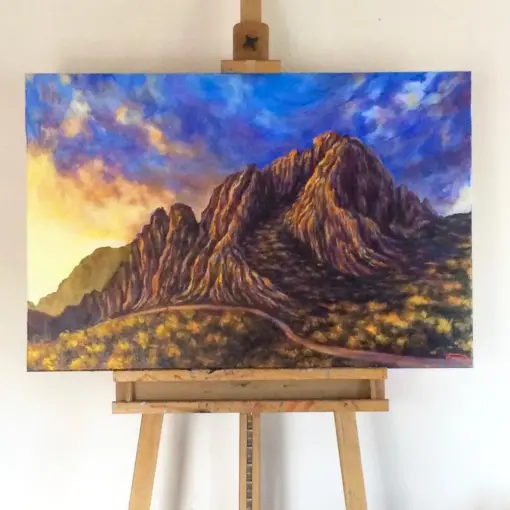 Mountain Landscape Painting Spanish Landscape Climbing Art