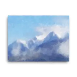 Mountain's Impression Ii Abstract Impressionist Landscape Canvas Print Glee