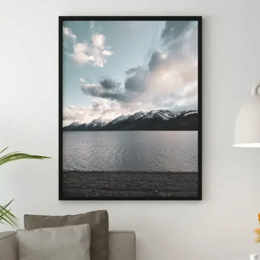 Mountain Sunset Lake Lake Artwork Mountain Lake Print Mountain Lake Art Mountain Artwork Framed Lake Art Framed Lake Artwork Lake Art