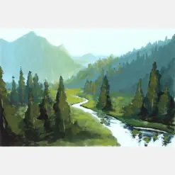 Mountain View Iii | Douche Painting | Fine Art Print