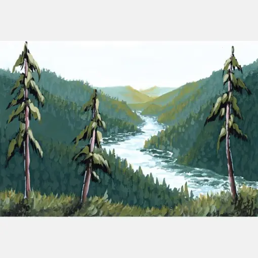 Mountain View Iv | Douche Painting | Fine Art Print