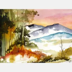 Mountain Vista - Original Watercolor Painting