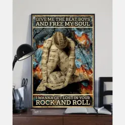 Music Girl Poster Lost In Your Rock And Roll Vintage Room Home Decor Wall Art Gifts Idea