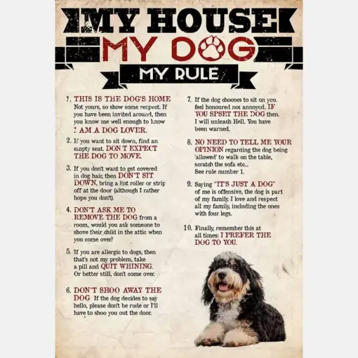 My House My Dog My Rule Bernedoodle