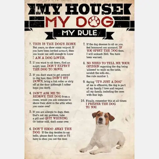 My House My Dog My Rule Jack Russell Terrier