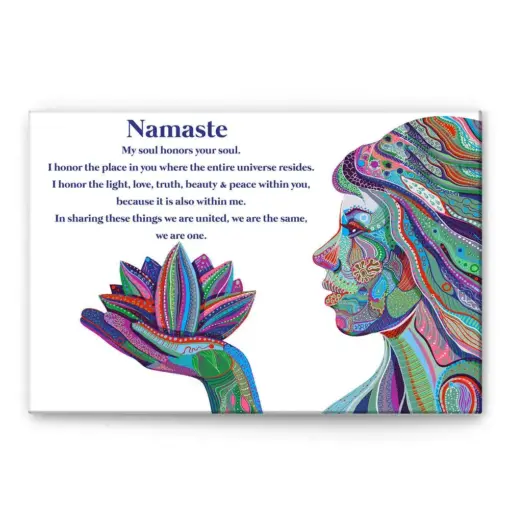 Namaste Poster & Canvas, Yoga Meditation Wall Art, Home Decor