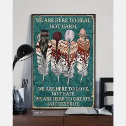 Native American Canvas Prints We Are Here To Heal Not Harm Vintage Wall Art Gifts Vintage Home Wall Decor Canvas