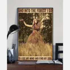 Native Girl Canvas Prints Into The Forest I Go Lose My Mind And Find My Soul Vintage Wall Art Gifts Vintage Home Wall Decor Canvas