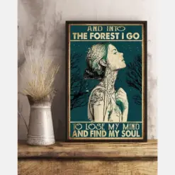 Nature Girl Canvas Prints Into The Forest Lose My Mind And Find My Soul Vintage Wall Art Gifts Vintage Home Wall Decor Canvas