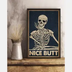 Navy Nice Butt Skeleton Canvas Prints Vintage Wall Art Gifts Vintage Home Wall Decor Canvas