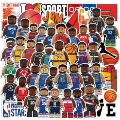 Nba Basketball Player Stickers Funny Cartoon Graffiti Sticker For Laptop Guitar Skateboard Motorcycle Kid Decorate Gift