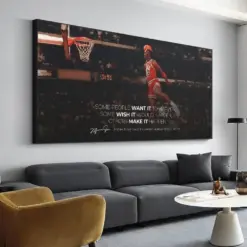 Nba - Michael Jordan Quote Motivational Basketball Poster Canvas Painting Wall Art