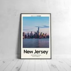 New Jersey Poster - Oil Painting Technique | United States Wall Art | & Printed Travel Prints | Animalistic Home Decor