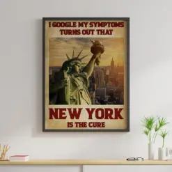 New York Is The Cure Canvas Prints Vintage Wall Art Gifts Vintage Home Wall Decor Canvas