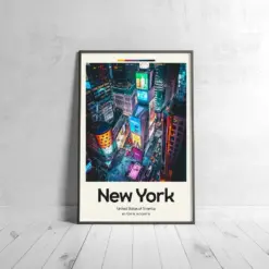 New York Poster - Oil Painting Technique | United States Wall Art | & Printed Travel Prints | Animalistic Home Decor