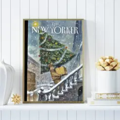 New Yorker Christmas Print Instant Download Vintage New Yorker Magazine Poster 16 December 2019 Plonk Karate Christmas Decor Drinkable