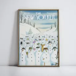 New Yorker Magazine Cover 8 Jane Vintage Art Print Winter Wall Art Decor New York Magazine Christmas Season Essence Of Winter