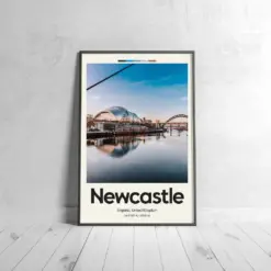 Newcastle Poster - Oil Painting Technique | United Kingdom Wall Art | & Printed Travel Prints | Animalistic Home Decor