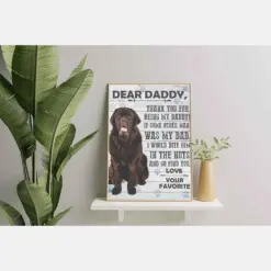 Newfoundland Dog Dear Daddy Love Your Favorite