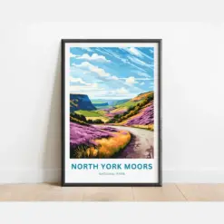 North York Moors Travel Print - North York Moors Poster National Park Wall Art Framed Present Gift England Present