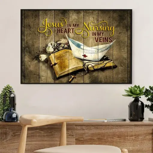 Nurse Canvas Wall Art | Nursing In My Veins | Gift For Woman Nurse, Female Nursing