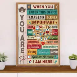 Nurse Poster | I Am Here | Wall Art Gift For Woman Nurse, Female Nursing