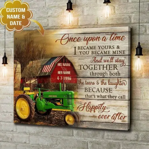 Once Upon A Time Personalized Farmer Poster, Canvas