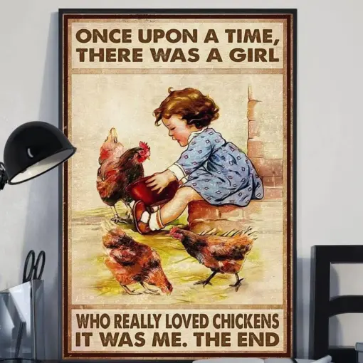 Once Upon A Time There Was A Girl Who Really Loved Chicken Poster, Canvas