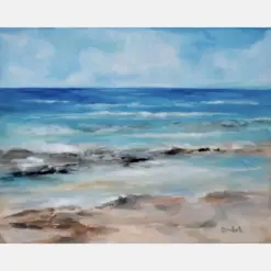 Original Large Beach Ocean Painting On Canvas Original Seascape Painting On Canvas Large Impressionistic Ocean Painting On Canvas