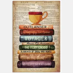 Outlander Voyager Red Edge Goldlen Tea Cup Motivation Hobby Quote Vintage