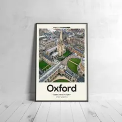 Oxford Poster - Oil Painting Technique | United Kingdom Wall Art | & Printed Travel Prints | Animalistic Home Decor