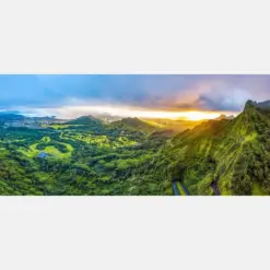 Pali Lookout Tahu Sunrise - Metal Print