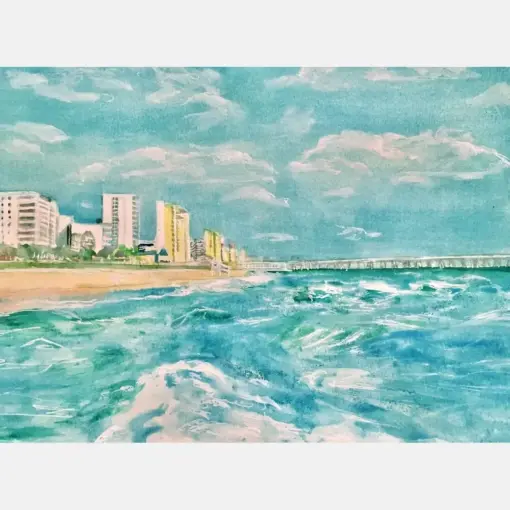 Panama City Beach Landscape Art Print By Bethany Kerr
