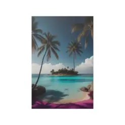 Paradise Wall Art Satin Posters Transform Your Space With Tropical Paradise Beach Scene Tropical Vibe Tropical Art Beach Art