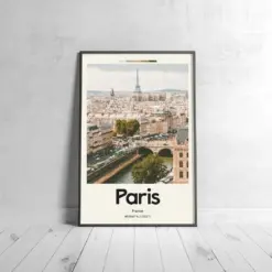 Paris Poster - Oil Painting Technique | European Wall Art | & Printed Travel Prints | Animalistic Home Decor