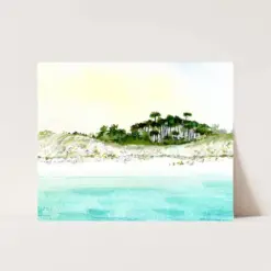 Part 1 Watercolor Art Print Of A Florida Grayson Beach | Fine Art Print From An Original Watercolor Painting Seaside Florida A