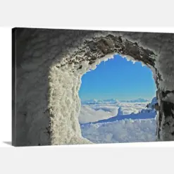 Pawn Northwest Washington Mead To Spokane State Park Native Granite Stone Cock South Lookout Portal Window Clouds Vista House 3770