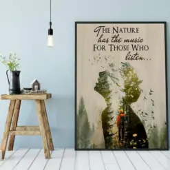 Personalization Canvas Prints The Nature Has The Music For Those Who Listen Christmas Gift Vintage Home Wall Decor Canvas - Mostsuit