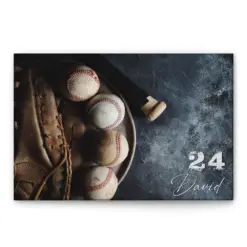 Personalized Baseball Poster & Canvas, Baseball Old Dirty Wall Art, Home Decor, Father's Day, Birthday Gift For Dad, Husband, Boy, Son