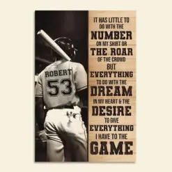 Personalized Baseball Poster - I Have To The Game - Poster & Canvas