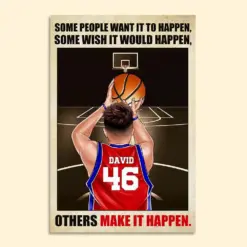 Personalized Basketball Boy Poster - Others Make It Happen - Poster & Canvas