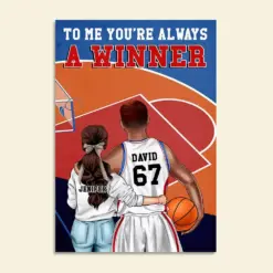 Personalized Basketball Couple Poster - You've Always A Winner - Couple Shoulder To Shoulder - Poster & Canvas