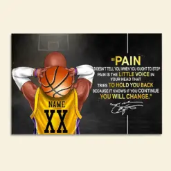 Personalized Basketball Player Poster - If You Continue You Will Change - Poster & Canvas