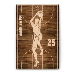 Personalized Basketball Poster & Canvas, Basketball Player Wall Art, Custom Name Number Home Decor For Son, Boy, Kid From Mom, Dad