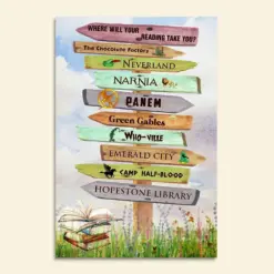 Personalized Book Titles Poster - Where Will Your Reading Take You - Poster & Canvas
