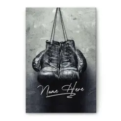 Personalized Boxing Poster & Canvas, Boxing Gloves Wall Art, Custom Name Home Decor, Father's Day, Birthday Gift For Men, Boyfriend, Dad, Husband