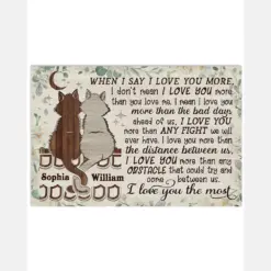Personalized Cat I Love You The Most